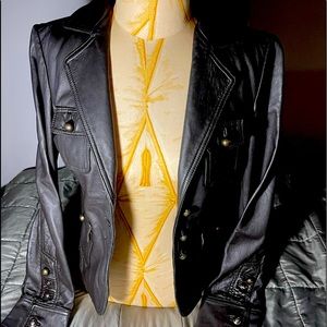 Vintage Bebe leather jacket 100% Genuine Leather